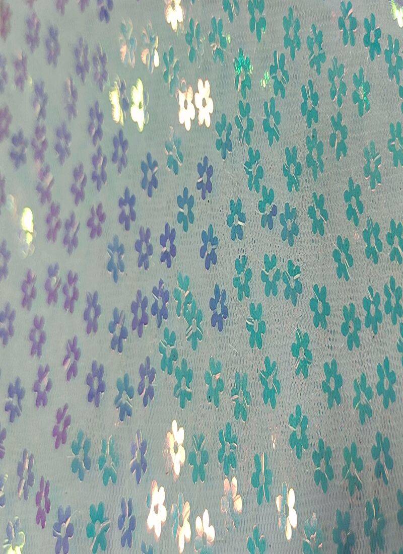 White Heavy Sequin Mermaid Cut Lehenga with Sweetheart Neck Blouse