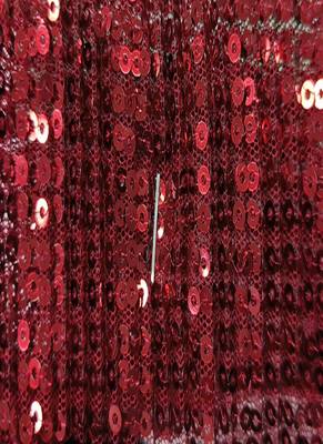 dark red all-over sequin partywear lehenga with sweetheart neck blouse 3