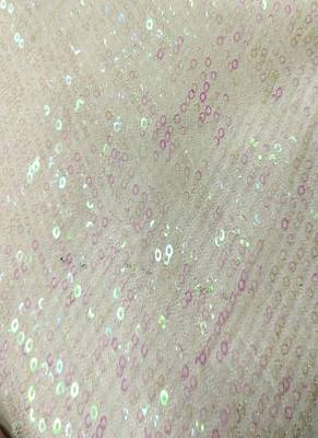 pearl white all-over sequin work partywear lehenga with full sleeve blouse 3