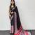 Black Color Mirror Work with Elegant Viscose Latkan Pallu Work Satin Saree