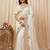 Embroidered Soft Space Silk White Color Saree With Blouse Set For Women's