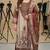 Beige silk blend printed kurta set
