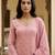 Pink rayon embroidered kurta set