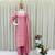 Pink rayon embroidered kurta set