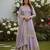 Lavender silk blend embroidered lehenga set