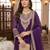 Purple georgette embroidered sharara set