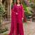 Magenta chanderi thread farshi salwar set