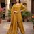 Mustard chanderi thread farshi salwar set