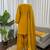 Mustard chanderi thread farshi salwar set