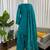 Teal chanderi thread farshia salwar set
