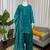 Teal chanderi thread farshia salwar set