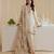 Beige crepe embroidered farshi salwar set