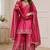 Magenta silk blend  palazzo set
