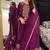 Purple crepe embroidered farshi palazzo