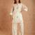 Off white cotton silk embroidered farshi salwar set