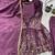 Plum silk blend embroidered farshi plazzo set