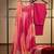 Hot pink faux georgette plain anarkali duppta palazzo