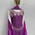 Purple faux georgette embroidered palazzo set