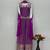Purple faux georgette embroidered palazzo set