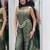 Green faux georgette embroidered palazzo set