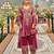 Magenta nylon embroidered farshi palazzo set
