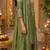 Olive nylon embroidered farshi palazzo set