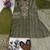 Olive nylon embroidered farshi palazzo set