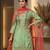 Green silk blend embroidered SHARARA set