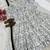 White silk blend embroidered anarkali set