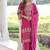 Womens new trendy faux blooming with embroidered work  kurta set