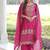 Womens new trendy faux blooming with embroidered work  kurta set