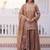 Womens new stylish fendi crush with zari sequins embroidered work kurta set