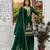 Dark green silk blend embroidered farshi salwar set