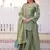 Womens new stylish fendi crush with zari sequins embroidered work kurta set