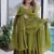 Womens new stylish mul chanderi with rich mirror lace work kurta set