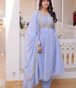 womens new  mul chanderi with beads embroidery-work kurta set