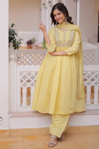 womens new  mul chanderi with beads embroidery-work kurta set