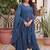 Womens new trendy simple cotton with embroidered work kurta set