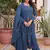 Womens new trendy simple cotton with embroidered work kurta set