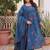 Womens new trendy simple cotton with embroidered work kurta set