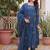 Womens new trendy simple cotton with embroidered work kurta set
