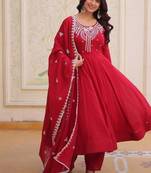 womens new  mul chanderi with beads embroidery-work kurta set