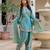 Sky blue satin embroidered FARSHI SALWAR set