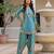 Sky blue satin embroidered FARSHI SALWAR set