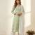 Light green rayon embroidered KURTA set