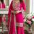 Pink georgette embroidered palazzo set