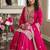 Pink georgette embroidered palazzo set