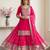Pink georgette embroidered palazzo set