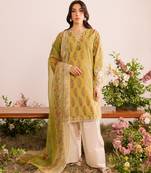 Mustard georgette embroidered FARSHI SALWAR set