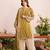 Mustard georgette embroidered FARSHI SALWAR set
